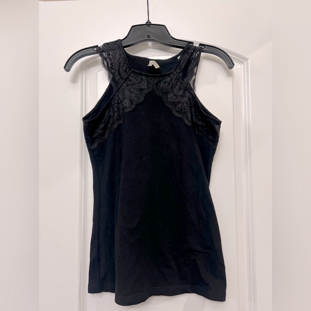New Black Lace Sleeveless Top